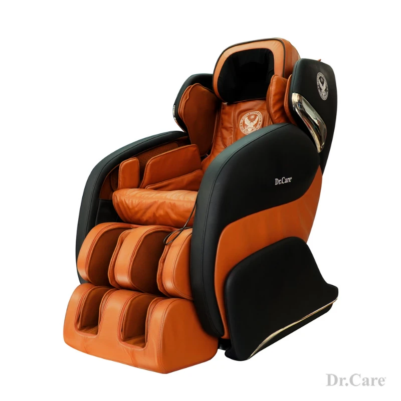 MC919 black exterior with brown interior full body massage chair