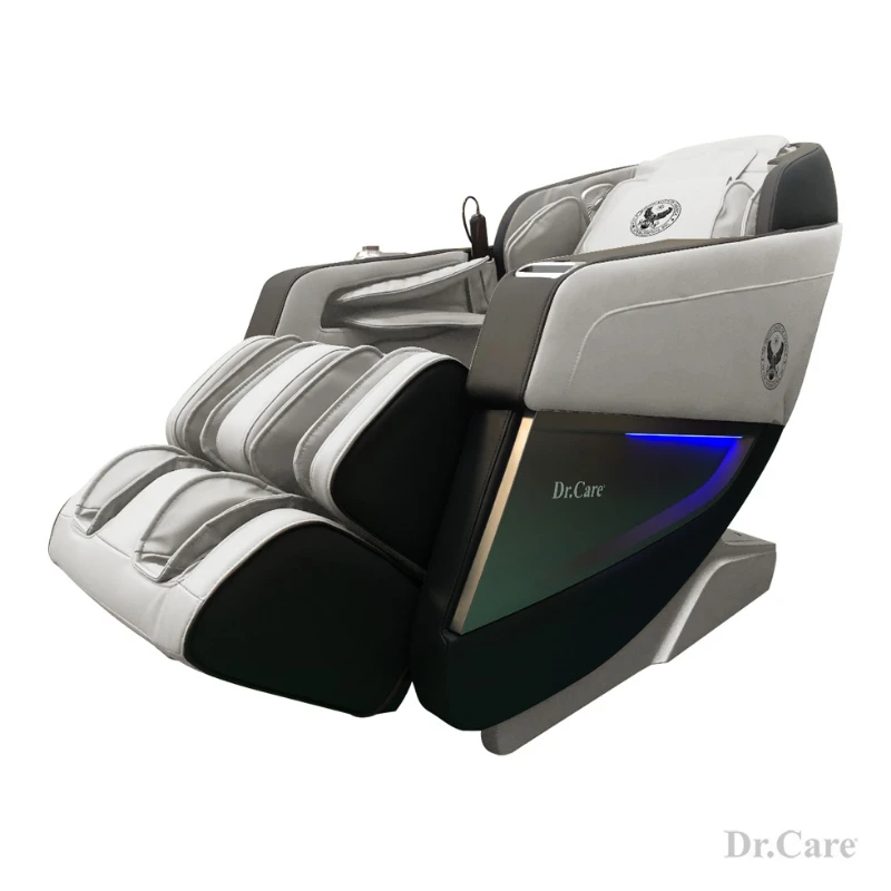 Atoz MC849S black exterior with white interior full body massage chair