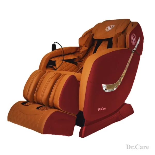 GF838 red exterior with brown interior full body massage chair