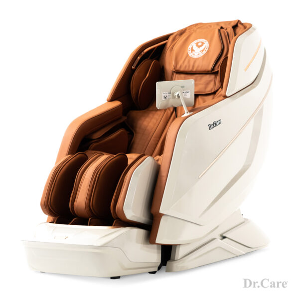 DR-XR 967 XREAL Massage Chair white with brown interior